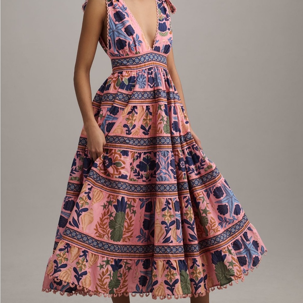 Farm Rio Seashell Midi Dress